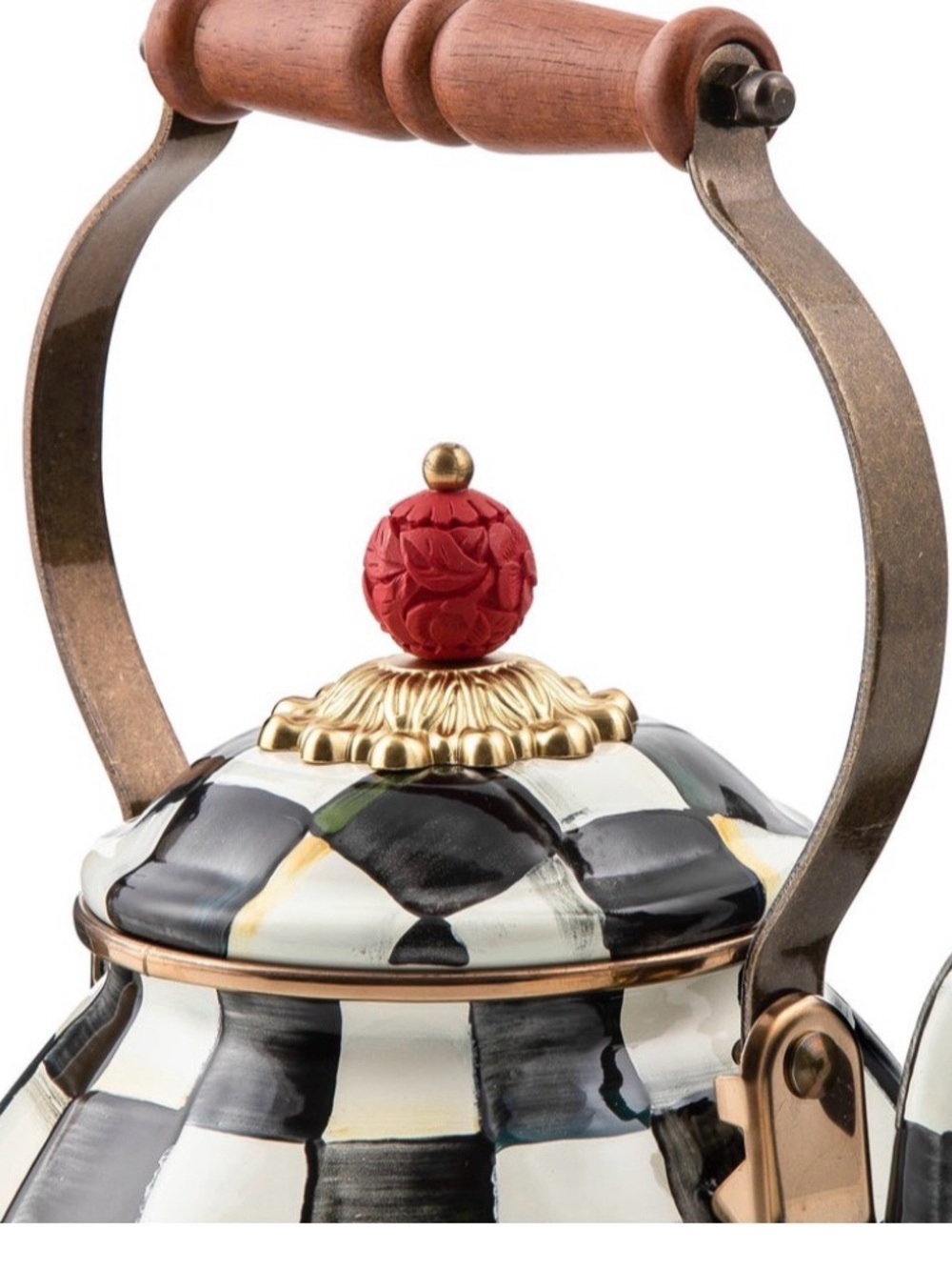 MacKenzie-Childs 2 Qt Courtly Check Teakettle Still in original box, never used. - Picture 3 of 5